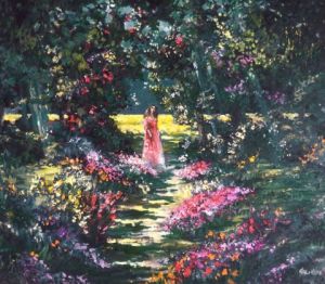 Voir le détail de cette oeuvre: Femme dans un jardin de fleurs
